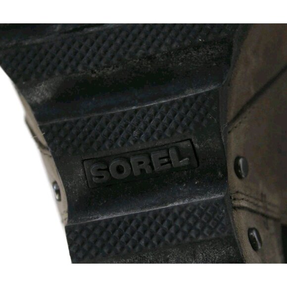 Sorel Lea Gray Wedge Booties Womens 9 Waterproof Leather Chelsea Ankle Boots - Picture 6 of 7